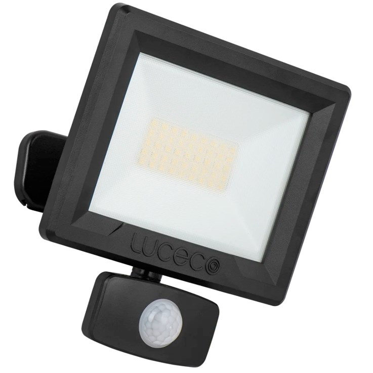 Luceco Essence 30W PIR LED Floodlight with Ball Joint 3150lm